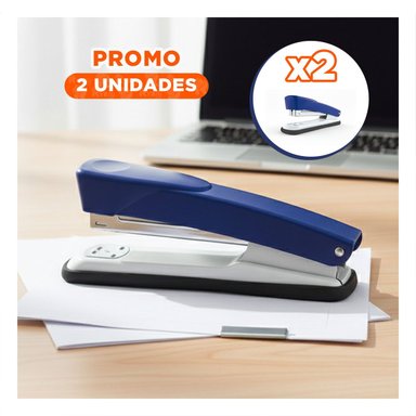 PACK2 RESISTENTE AZUL PARA 35 HOJAS OFICINA ESCOLAR Y+REGALO STICKER - 1
