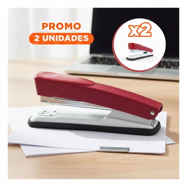 PACK2 RESISTENTE ROJO PARA 35 HOJAS OFICINA ESCOLAR Y+REGALO STICKER - 1
