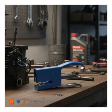 PACK2 PORTATIL MINI TIPO ALICATE AZUL PARA 15 HOJAS ESCRITORIO - 3