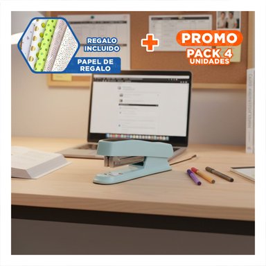 PACK4 LIGERO VERDE BEBE PARA 35 HOJAS OFICINA ESCOLAR Y+PAPEL REGALO - 1