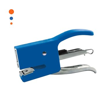 PACK12 MANUAL MINI TIPO ALICATE AZUL PARA 15 HOJAS OFICINA Y+REGALO STICKER - 2