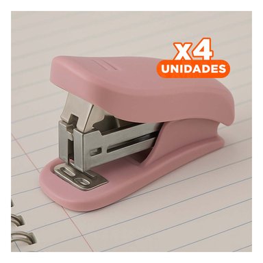 PACK4 ENGRAPADORA COMPACTA KAWAI COLORES PASTELES ROSADO - 1