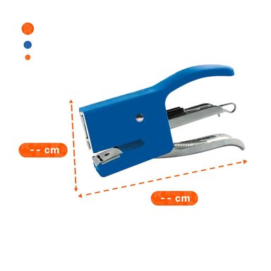 PACK2 PRACTICO MINI TIPO ALICATE AZUL PARA 15 HOJAS OFICINA Y+PAPEL REGALO - 4