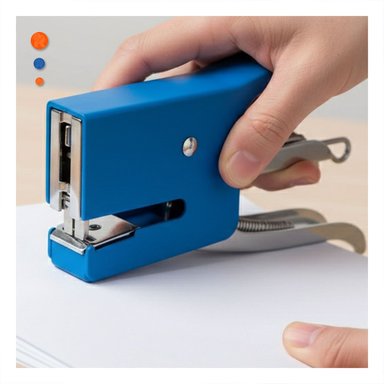 PACK4 DURADERO MINI TIPO ALICATE AZUL PARA 15 HOJAS ESCRITORIO - 3