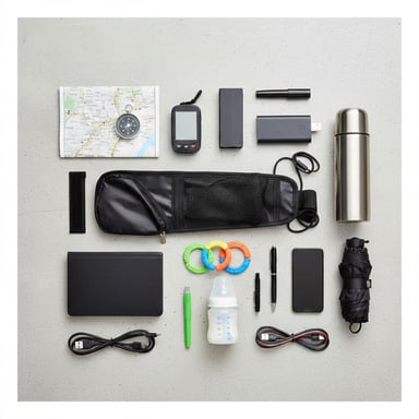 BOLSA COMPACTA ORGANIZADORA DE ASIENTO DE AUTO NEGRO CON AJUSTE Y+PAPEL REGALO - 2