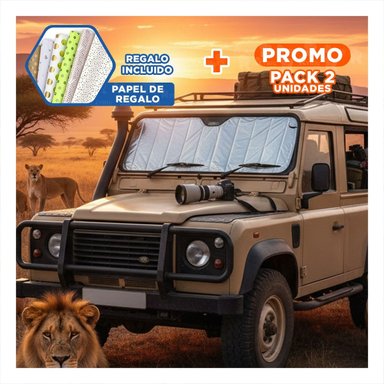 PACK2 ESCUDO TERMICO PARA AUTO 130X70CM CON COBERTURA FRONTAL Y+PAPEL REGALO - 1