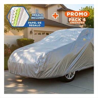 PACK4 FORRO PROTECTOR PARA VEHICULO L 480X175X120CM GRIS Y+PAPEL REGALO - 1