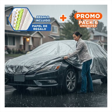 PACK6 PROTECTOR RESISTENTE PARA AUTO L 480X175X120CM GRIS Y+PAPEL REGALO - 1