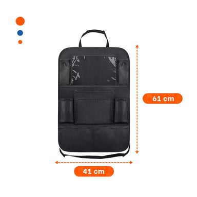 PACK2 ESTRUCTURA PARA AUTO CON ORGANIZADOR EN RESPALDO DE ASIENTO NEGRO Y+PAPEL REGALO - 4