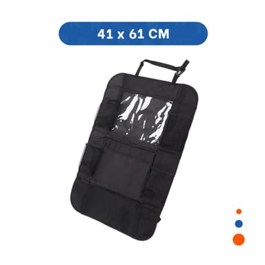 PACK6 PORTAOBJETOS INTERIOR PARA RESPALDO DE ASIENTO DE COCHE NEGRO Y+REGALO STICKER - 4