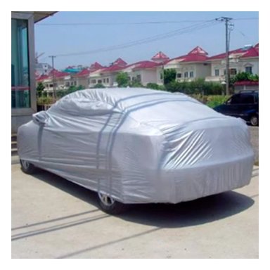 PACK4 FUNDA RESISTENTE PARA AUTO L 480X175X120CM GRIS Y+REGALO STICKER - 3