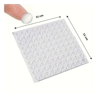 PACK4 TOPES ANTIGOLPES 100 PIEZAS DE SILICONA TRANSPARENTE HOGAR - 4