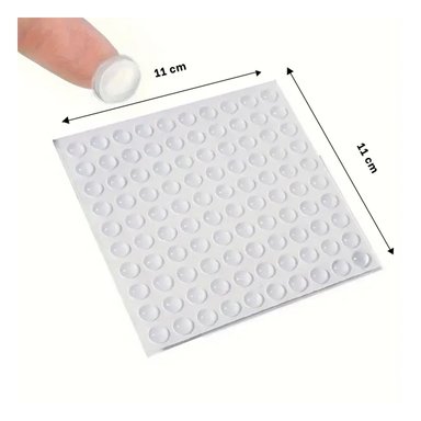 PACK4 PROTECTORES ANTIGOLPES 100 PIEZAS DE SILICONA TRANSPARENTE Y+REGALO STICKER - 4