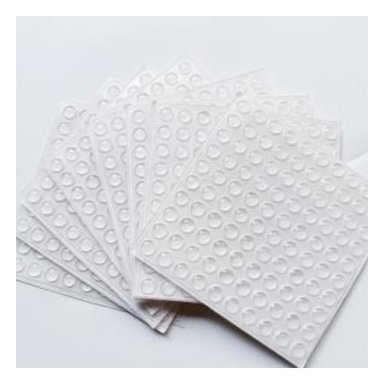 PACK4 PROTECTORES ANTIGOLPES 100 PIEZAS DE SILICONA TRANSPARENTE Y+REGALO STICKER - 5