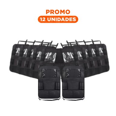 PACK12 ACCESORIO PRACTICO PARA RESPALDO DE ASIENTO DE COCHE NEGRO Y+REGALO STICKER - 1
