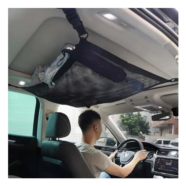 PACK2 ORGANIZADOR FLEXIBLE NEGRO PARA ALMACENAMIENTO EN TECHO DE AUTOMOVIL - 2