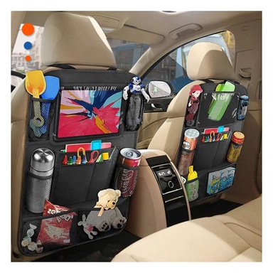 SOPORTE ORGANIZADOR PARA ASIENTO TRASERO DE COCHE NEGRO Y+REGALO STICKER - 2