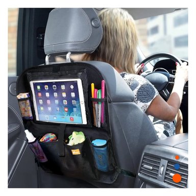 SOPORTE ORGANIZADOR PARA ASIENTO TRASERO DE COCHE NEGRO Y+REGALO STICKER - 5