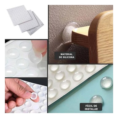 PACK12 TAPONES AUTOADHESIVOS 100 PIEZAS DE SILICONA TRANSPARENTE CASA Y+PAPEL REGALO - 2