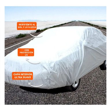 PACK2 LONA AUTOMOTRIZ XL 540X175X120CM GRIS COBERTURA AMPLIA - 5