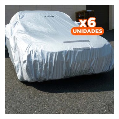 PACK6 PROTECTOR IMPERMEABLE XL 540X175X120CM GRIS COBERTURA TOTAL Y+REGALO STICKER - 1