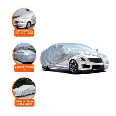 PACK6 PROTECTOR IMPERMEABLE XL 540X175X120CM GRIS COBERTURA TOTAL Y+REGALO STICKER - 2