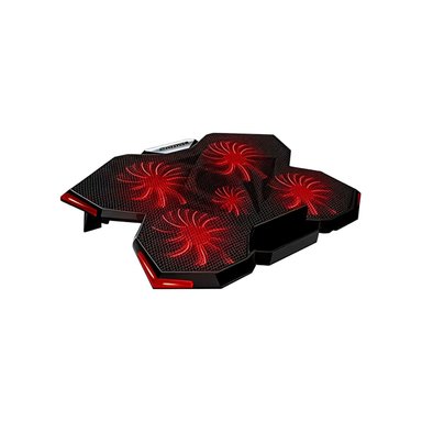ENFRIADOR PARA LAPTOP 5 VENTILADORES RÁPIDO Y SILENCIOSO NEGRO Y+PAPEL REGALO - 1