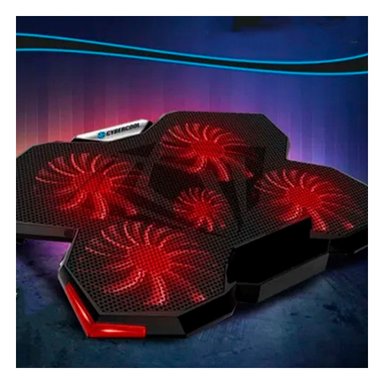 ENFRIADOR PARA LAPTOP 5 VENTILADORES RÁPIDO Y SILENCIOSO NEGRO Y+PAPEL REGALO - 3