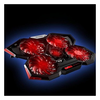 ENFRIADOR PARA LAPTOP 5 VENTILADORES RÁPIDO Y SILENCIOSO NEGRO Y+PAPEL REGALO - 5