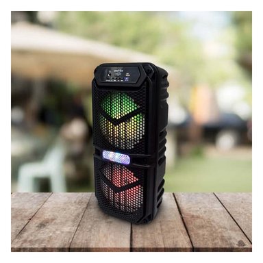 BOCINA PORTATIL COLOR NEGRO 6,5 PULGADAS CON SONIDO NITIDO Y+REGALO STICKER - 2