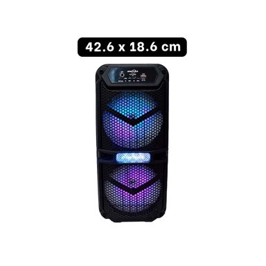 BOCINA PORTATIL COLOR NEGRO 6,5 PULGADAS CON SONIDO NITIDO Y+REGALO STICKER - 4