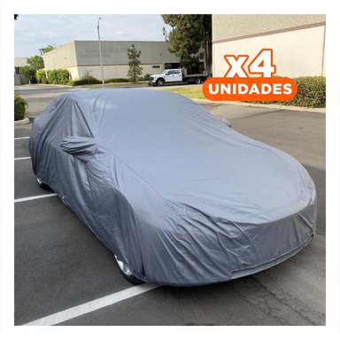 PACK4 CAPOTA EXTERIOR XL 540X175X120CM GRIS FUNDA RESISTENTE - 1