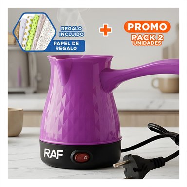 PACK2 DISPOSITIVO DE PLASTICO 500ML MORADO CON ACERO INOXIDABLE PARA TURCO Y+PAPEL REGALO - 1
