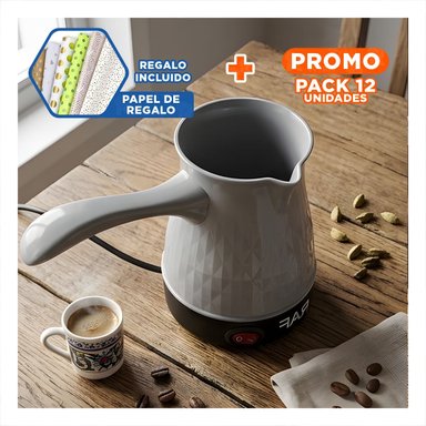 PACK12 APARATO PLOMO DE ACERO INOXIDABLE Y PLASTICO 500ML TURCO DE COMODIDAD Y+PAPEL REGALO - 1