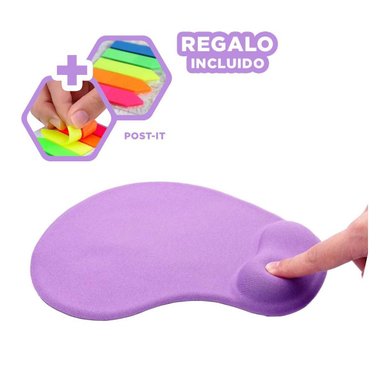 PACK6 TAPETE GEL CON ALMOHADILLA PARA OFICINA Y COMPUTADORA LILA Y+REGALO STICKER - 3