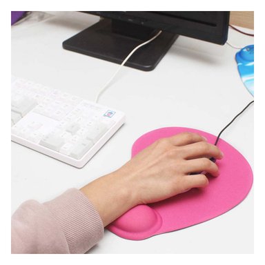 PACK4 TAPETE GEL SUAVE COLOR FUCSIA PARA USO DIARIO COMPUTADORA Y+REGALO STICKER - 3