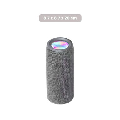 BOCINA PORTATIL COLOR PLOMO CON SONIDO ESTEREO Y FUNCIONAMIENTO SENCILLO Y+REGALO STICKER - 4