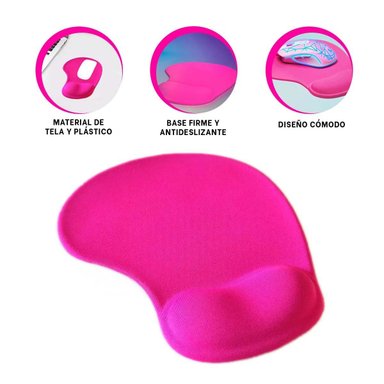 PACK2 ALFOMBRILLA GEL SUAVE COLOR FUCSIA PARA OFICINA Y ESCRITORIO - 5