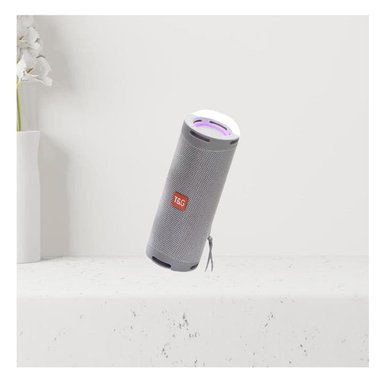 BOCINA PORTATIL COLOR PLOMO CON SONIDO ESTEREO Y FUNCIONAMIENTO SENCILLO Y+REGALO STICKER - 5