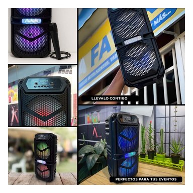 PACK6 ALTAVOZ PROFESIONAL COLOR NEGRO 6,5 PULGADAS CON SONIDO ESTEREO Y+PAPEL REGALO - 3