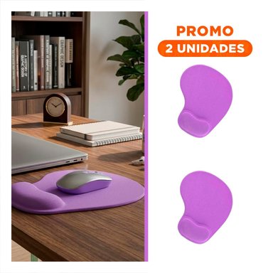 PACK2 ALFOMBRILLA GEL ERGONOMICA COLOR LILA PARA OFICINA Y ESCRITORIO - 1