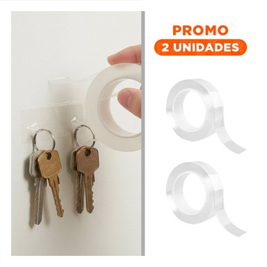 PACK2 ADHESIVO RESISTENTE DOBLE CONTACTO DE 3 METROS MULTIFUNCIONAL - 1