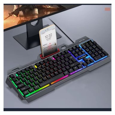 EQUIPO COMPACTO GAMER CON TECLADO Y MOUSE LUZ LED RGB NEGRO Y+LIGAS REGALO - 2