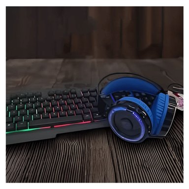 EQUIPO COMPACTO GAMER CON TECLADO Y MOUSE LUZ LED RGB NEGRO Y+LIGAS REGALO - 3