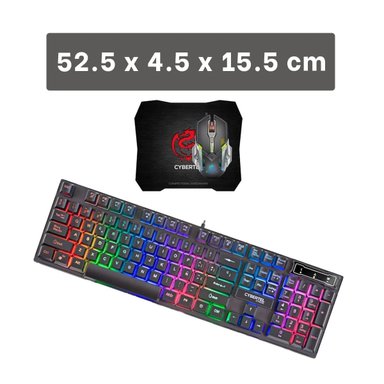 PACK2 SET GAMING CON TECLADO MOUSE COLOR NEGRO Y MOUSE PAD PARA COMPUTADORA Y+PAPEL REGALO - 4