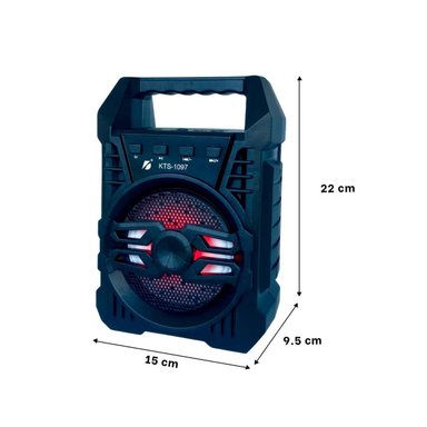 ALTAVOZ CON 4 PULGADAS COLOR NEGRO PARA ESCUCHAR MUSICA Y+PAPEL REGALO - 4