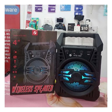 ALTAVOZ CON 4 PULGADAS COLOR NEGRO PARA ESCUCHAR MUSICA Y+PAPEL REGALO - 5