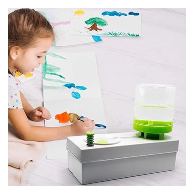 PACK12 VASO PLASTICO BLANCO PARA ENJUAGAR PINCEL Y+REGALO STICKER - 3