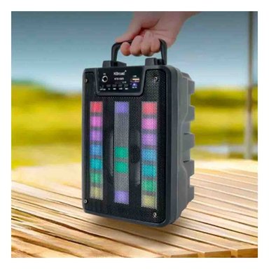 PACK6 PARLANTE PORTATIL CON MICROFONO 4 PULGADAS PARA KARAOKE MUSICA EN CASA NEGRO - 3