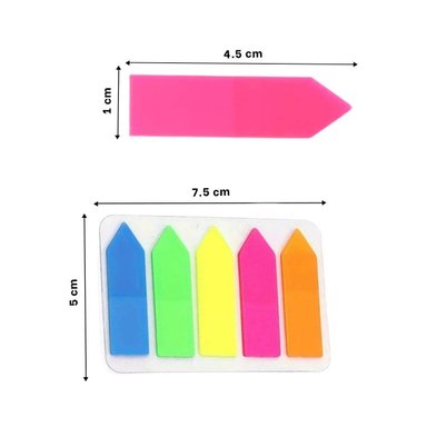 PACK4 ACCESORIOS POST IT ADHESIVOS 5 PIEZAS MULTICOLOR FLECHA Y+REGALO STICKER - 4